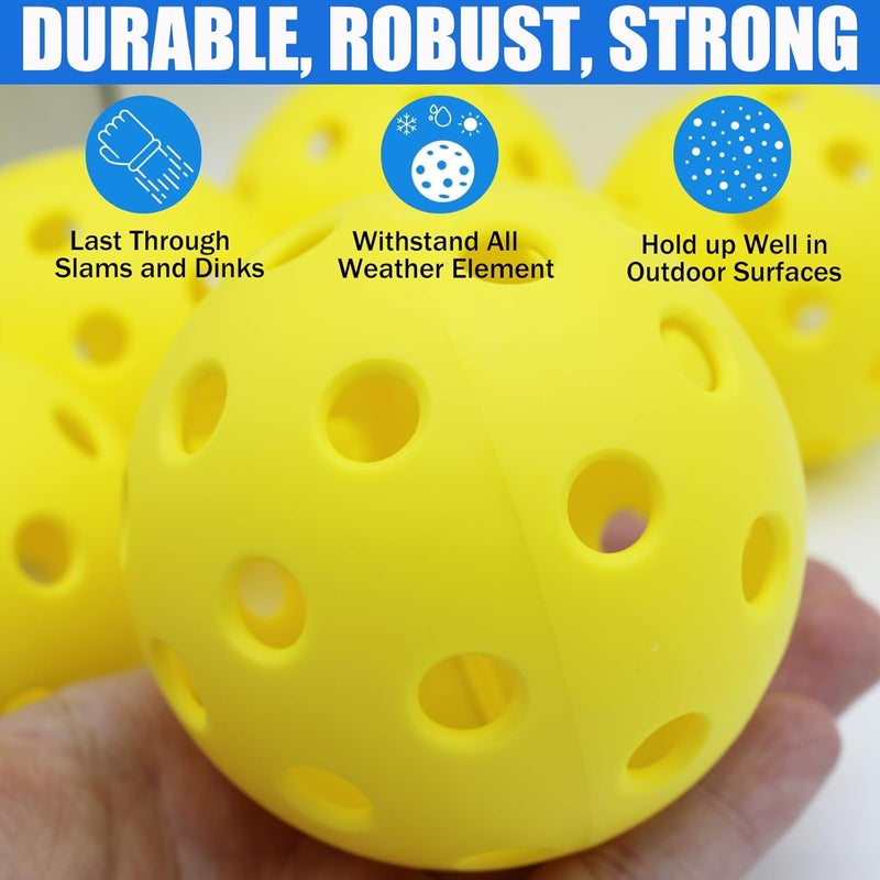 Magicorange Pickleball Balls, 20 Pack USAPA Approved Outdoor Pickleballs, High Elasticity & Durable Pickle Balls - Image 3
